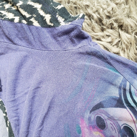 Etro Purple Sheer Printed V Neck Shirt Dress - Picture 8 of 9